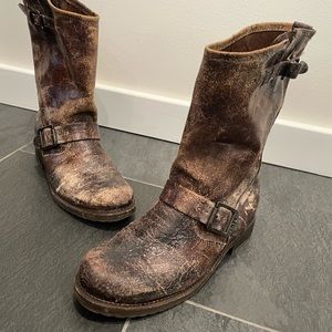 Frye Moto mid-high boots